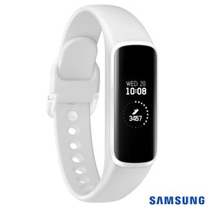 Galaxy Fit e Samsung Branco com 0,74?, Pulseira em TPU, Bluetooth 5.0 e 4 MB