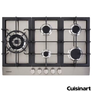 Cooktop a Gás Cuisinart em Aço Inox com 05 Bocas, Potência Semi Profissional - 4092740111