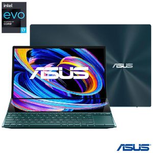 Notebook Asus ZenBook Duo, Evo Intel Core i7-1195G7, 16GB, 512GB SSD, 14", Azul Celestial-UX482EAR-HY438W