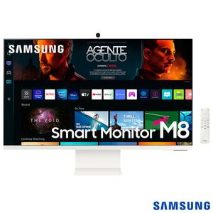 Monitor Smart M8 32" Samsung LCD com 3000:1 de Contraste Branco - LS32BM801