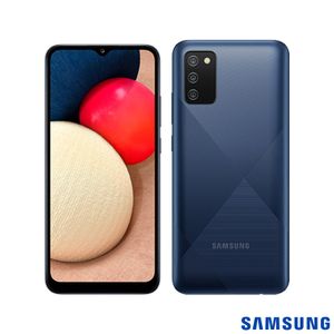 Samsung Galaxy A02s Azul, com Tela Infinita de 6,5", 4G, 32GB e Câmera Tripla de 13MP + 2MP + 2MP - SM-A025MZBYZTO