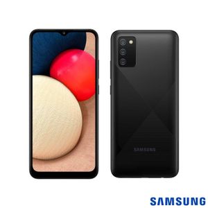 Samsung Galaxy A02s Preto, com Tela Infinita de 6,5", 4G, 32GB e Câmera Tripla de 13MP + 2MP + 2MP - SM-A025MZKYZTO