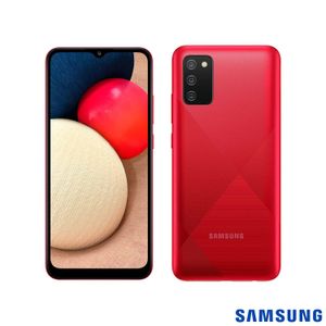 Samsung Galaxy A02s Vermelho, com Tela Infinita de 6,5", 4G, 32GB e Câmera Tripla de 13MP + 2MP + 2MP - SM-A025MZRV