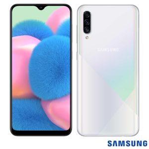 Smartphone Samsung Galaxy A30s 4G Branco, 64GB, 4GB RAM e Câmera Tripla de 25MP + 5MP + 8MP