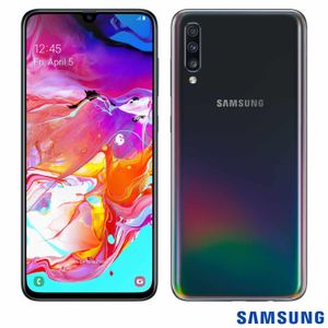 Samsung Galaxy A70 Preto, com Tela de 6,7", 4G, 128GB e Câmera Tripla 32MP+5MP+8MP - SM-A705MZ