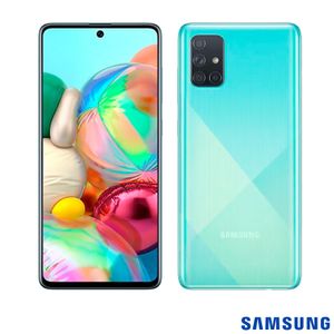 Samsung Galaxy A71 Azul, Tela Infinita de 6,7", 4G, 128GB e Câmera Quádrupla 64MP+12MP+5MP+5MP - SM-A715FZBJZTO