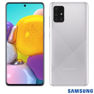 Samsung Galaxy A71 Cinza, com Tela Infinita de 6.7?, 6G, 128GB e Câmera Quádrupla 64MP+12MP+5MP+5MP SM-A715FZSJZTO