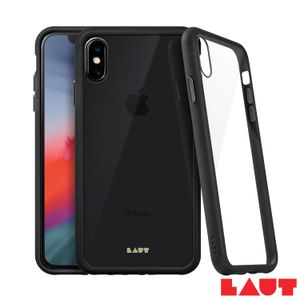 Capa para iPhone Xs Fundo em Vidro e Borda Policarbonato Preta - Laut - LT-IPXSACCBKI