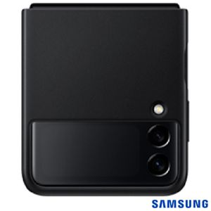 Capa Protetora para Galaxy Z Fold3 de Couro Preto - Samsung - EF-VF711LBEGWW