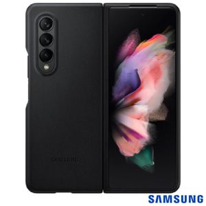 Capa Protetora para Galaxy Z Fold3 em Couro Preto - Samsung - EF-VF926LBEGWW