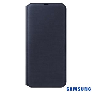 Capa Protetora Flip Wallet para Galaxy A30 em PU e Policarbonato Preto - Samsung - EF-WA305PBEGBR