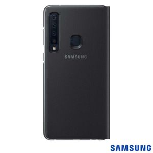 Capa Protetora Flip Wallet para Galaxy A9 2018 em Polímero e Policarbonato Preta - Samsung - EF-WA920PBEGBR