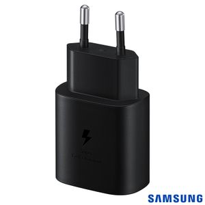 Carregador + Cabo USB Tipo C com função de Carregamento Super Rápido Preto - Samsung - EP-TA800XBPGBR