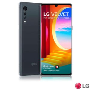 Smartphone Velvet Aurora Gray LG, com Tela de 6,8", 4G, 128GB e Câmera Tripla 48 MP + 8 MP + 5 MP - LMG910EMW.ABRAA