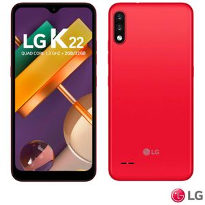 Smartphone K22 Red LG, com Tela de 6,2", 4G, 32GB,e Câmera Dupla de 13 MP + 2 MP - LMK200BMW.ABRARD