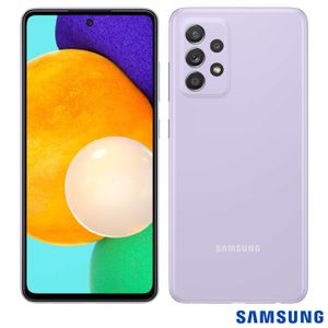 Samsung Galaxy A52 Violeta, com Tela de 6,5", 4G, 128GB e Câmera Quádrupla de 64MP + 12MP + 5MP +5MP - SM-A525MLVGZ