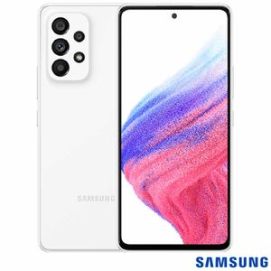 Smartphone Samsung Galaxy A53 5G Branco, 128GB, 8GB RAM e Câmera Quádrupla de 64MP+12MP+5MP+5MP