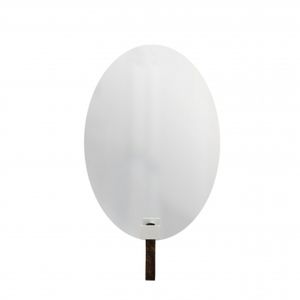 Espelho Funcional Hook Branco Alça Corino 60x40 cm Oval
