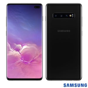 Samsung Galaxy S10+ Preto, com Tela Infinita de 6,4", 4G, 128 GB e Câmera Tripla de 12MP + 16MP +12MP - SM-G975FZKJ