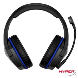 Headset Gamer Sem Fio HyperX Cloud Stinger Wireless PS4, Drivers 50mm, Preto e Azul - HX-HSCSW-BK