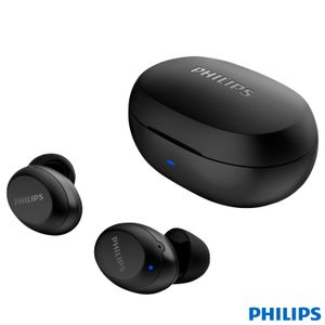 Fone de Ouvido Sem Fio Philips TWS Intra-auricular Preto - TAT1235BK/97