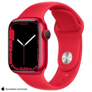 Apple Watch Series 7 (GPS + Cellular, 41mm) - Caixa de Alumínio (PRODUCT)RED - Pulseira Esportiva (PRODUCT)RED