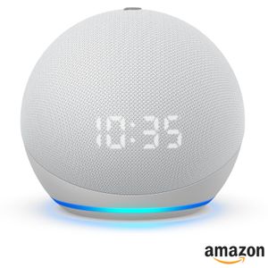 Echo Dot (4ª geração) Smart Speaker Amazon com Relógio e Alexa Branco