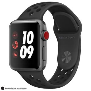 Apple Watch Nike+ Sport Cinza Espacial com Pulseira Esportiva, 38 mm, Bluetooth, 4G e 16 GB