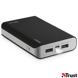 Carregador Portátil 8800 mAh com 02 Conexões USB Preto - Trust - TR-20070I