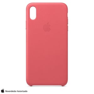 Capa Protetora para iPhone XS Max em Couro Rosa-Pedônia - Apple - MTEX2ZM