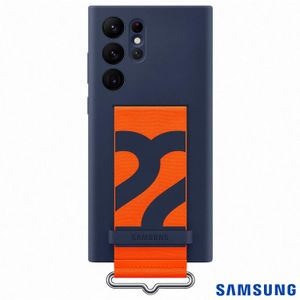 Capa para Galaxy S22 Ultra em Silicone com Cinta Azul Marinho - Samsung - EF-GS908TNEGWW