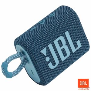 Caixa De Som Ultra Portátil JBL Go 3 Bluetooth Prova d´água 5h De Bateria 4,2W Potência Azul IP67