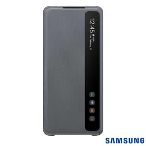 Capa Protetora Clear View para Galaxy S20 Plus Policarbonato e PU Cinza - Samsung - EF-ZG985CJEGBR