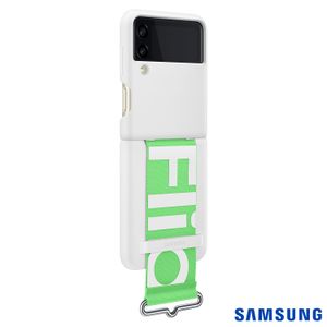 Capa Protetora para Galaxy Z Fold3 em Silicone e Policarbonato com cinta Branco - Samsung - EF-GF711TWEGWW