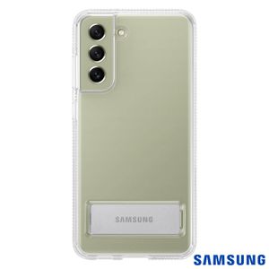 Capa Protetora para Galaxy S21 FE Clear Standing em Policarbonato e Silicone Transparente - Samsung - EF-JG990CTEGW