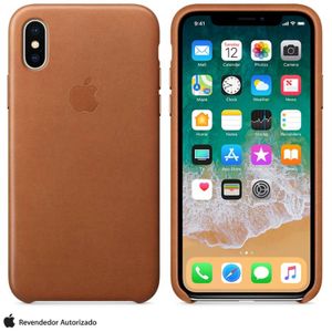 Capa para iPhone X de Couro Castanha - Apple - MQTA2ZM/A