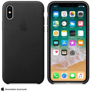 Capa para iPhone X de Couro Preta - Apple - MQTD2ZM/A