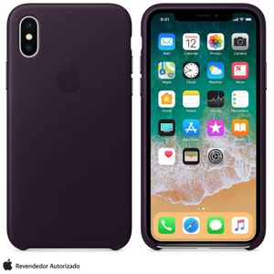 Capa para iPhone X de Couro Aubergine - Apple - MQTG2ZM/A