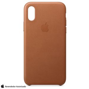 Capa Protetora para iPhone XS em Couro Castanha - Apple - MRWP2ZM