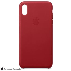 Capa Protetora para iPhone XS Max em Couro Vermelho - Apple - MRWQ2ZM