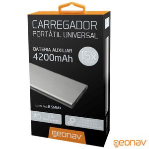 Carregador Portátil Universal com 4.200 mAh Titanium - Geonav