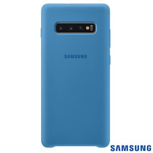 Capa Protetora para Galaxy S10+ em Silicone Azul - Samsung - EF-PG975TLEGBR