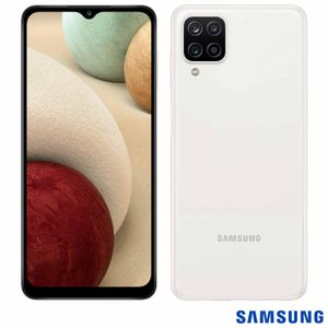 Samsung Galaxy A12 Branco, com Tela Infinita de 6,5", 4G, 64GB e Câmera Quádrupla de 48MP+5MP+2MP+2MP - SM-A127MZWG