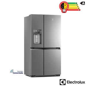 Refrigerador French Door Electrolux de 04 Portas Frost Free com 585 Litros FlexiSpace Inox - DQ90X