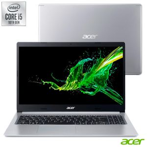 Notebook Acer, Intel Core i5 10210U, 8GB, 512GB SSD, Tela de 15,6´´, Nvidia GeForce MX 250 - A515-54G-52C1