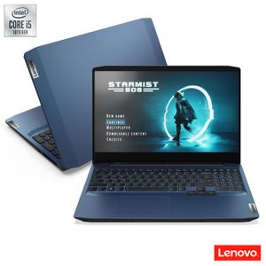 Notebook Gamer Lenovo Gaming3i, Intel® Core™ i5, NVIDIA GTX 1650, 8GB, 256GB SSD, Linux, Tela 15.6" - 82CGS00100