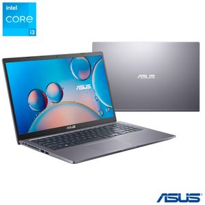 Notebook Asus, Intel Core i3-1115G4, 4GB, 256GB SSD, Tela 15,6", Cinza-X515EA-EJ1320T