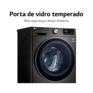 Lava e Seca Smart LG 17kg Aço Escovado Preto com Conectividade Wi-fi e 14 Programas de Lavagem - WD17BV2S6