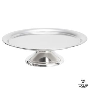 Prato para Bolo Elegance em Inox com 28,5 cm - Wolff