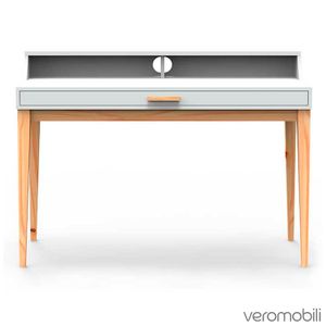 Escrivaninha Pine de 120cm com Gaveta Branca - Veromobili